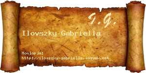 Ilovszky Gabriella névjegykártya