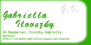 gabriella ilovszky business card